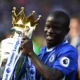 Ngolo Konte lifting 2016 EPL trophy for Chelsea