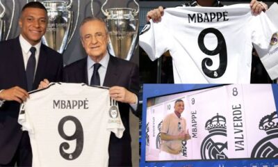 Mbappe unveiling to Real Madrid fans.