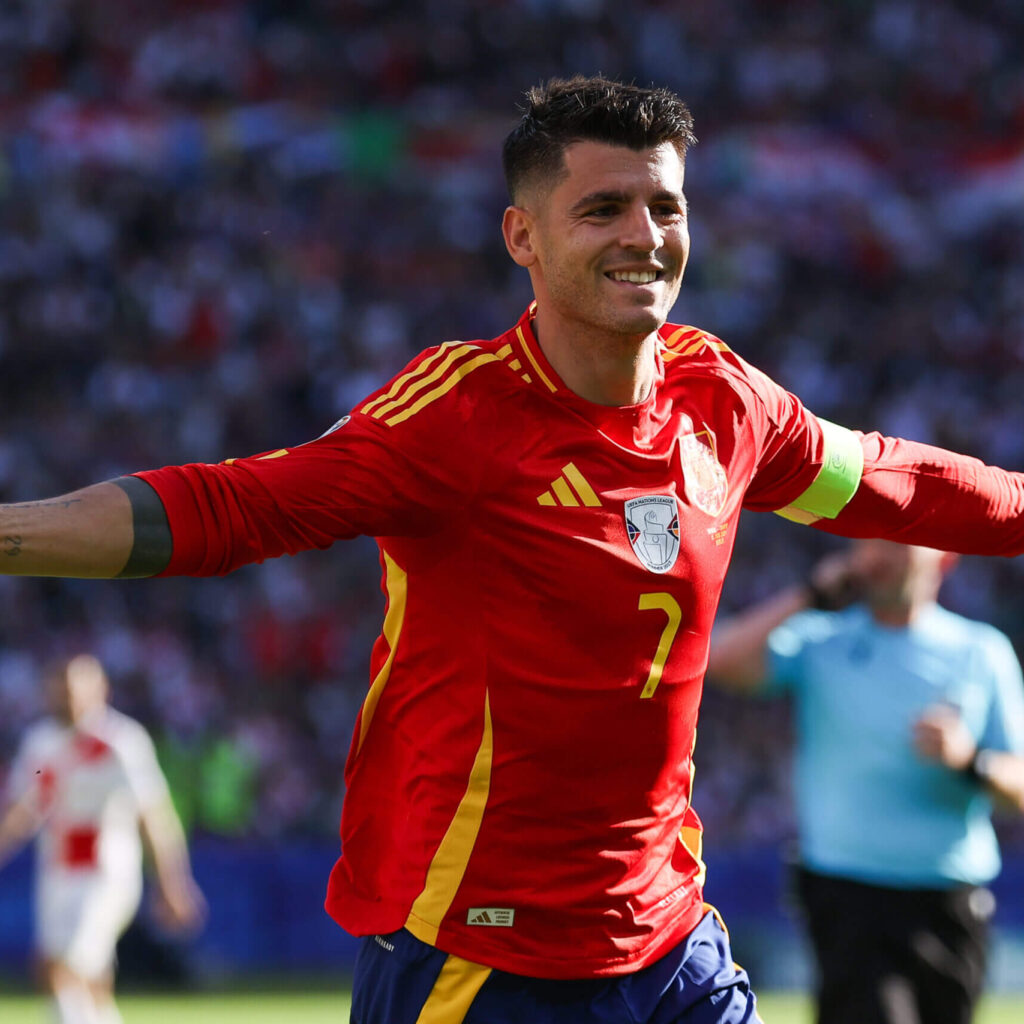 ALVARO MORATA ON SPAIN JERSEY