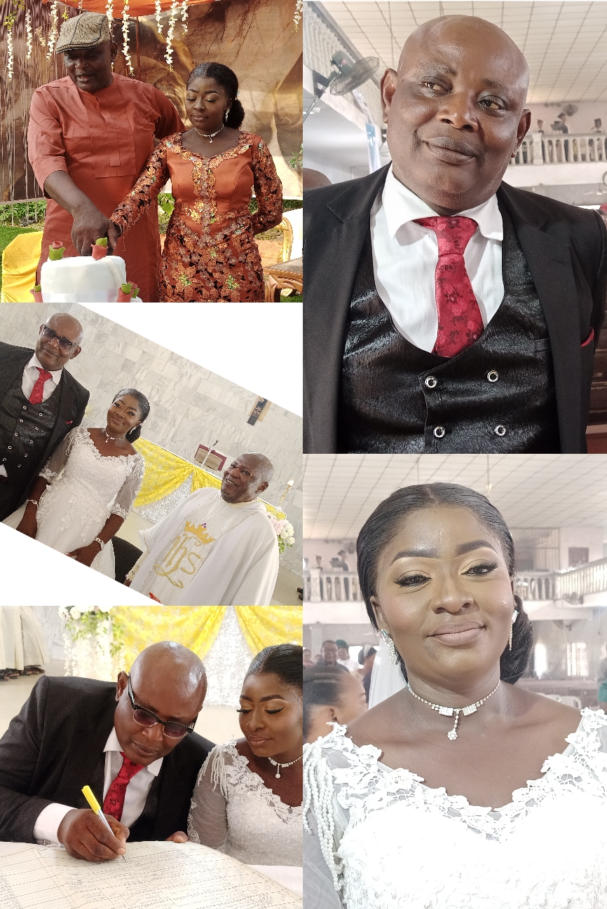 Michael Leku Ayuk and wife Mabel Echabor during wedding-parliamentvanguard.com