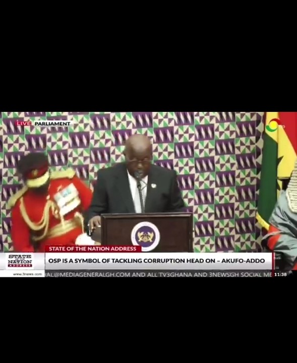 Ghana's President ADC Collapse As Akufo Presents State Of The Nation Address