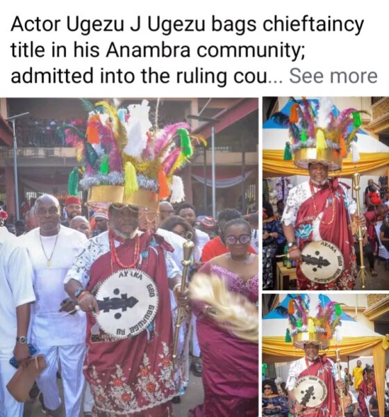 Actor Ugezu U Ugezu Bags Chieftaincy In Hometown In Anambra