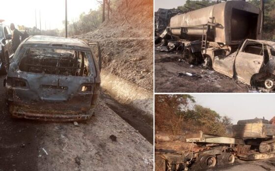 Many Feared Death In Enugu As Petrol Tanker Overturns, Igniting Fire One Week After Niger Explosion That 98